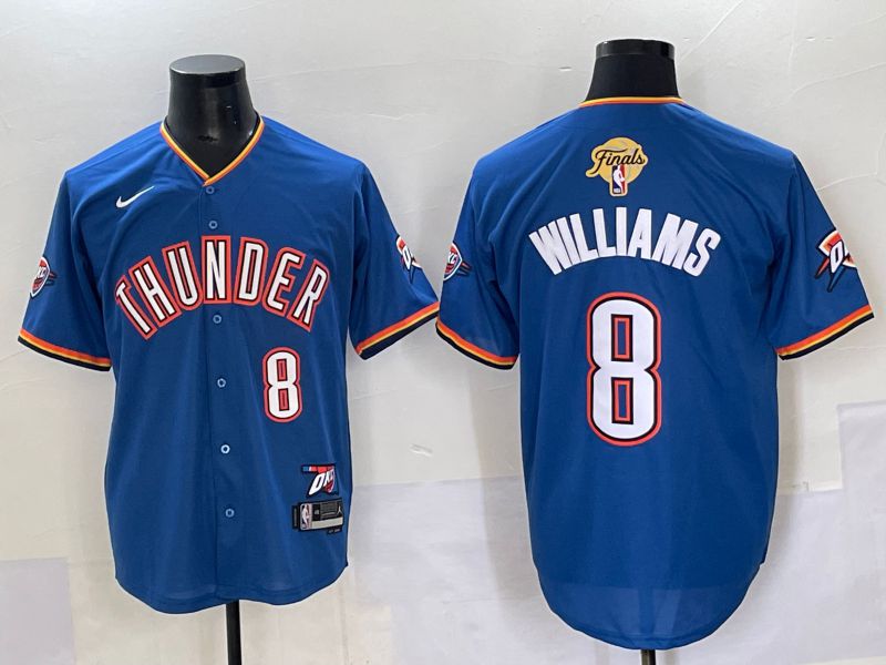 Men 2025 Oklahoma City Thunder #8 Williams Blue Nike Joint Name NBA Jersey style 42->oklahoma city thunder->NBA Jersey
